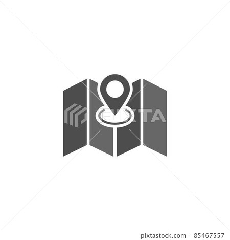 Map pointer icon flat design template illustration - Stock Illustration ...