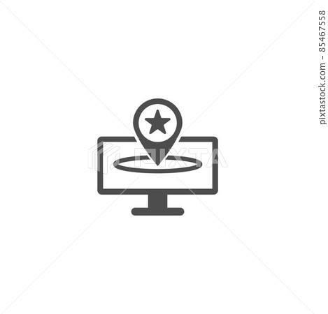 Map pointer icon flat design template illustration - Stock Illustration ...