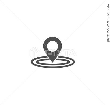 Map pointer icon flat design template illustration - Stock Illustration ...