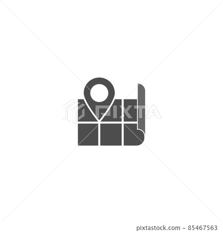 Map pointer icon flat design template illustration - Stock Illustration ...