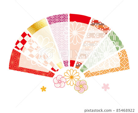 Bundled Noshi style fan-shaped text frame 85468922