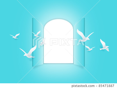 紙工藝天門開鳥 紙工藝天門開鳥 85471887