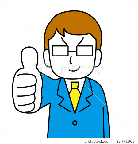 Illustration of a man who likes a good pose 85471965