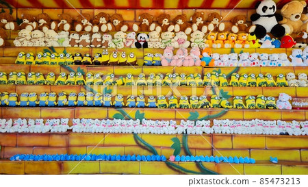 Carnival games prizes. Amusement park. Summer, festive mood 85473213