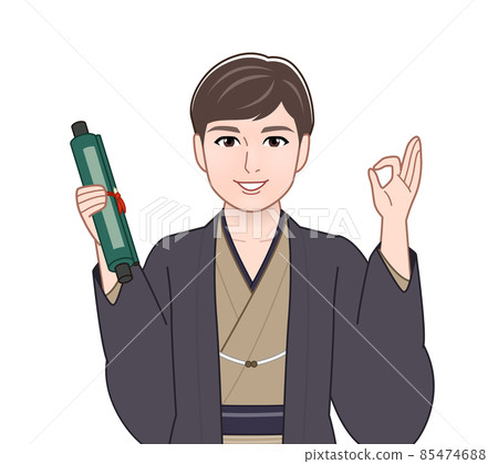 穿著苦色外罩袴的男人 85474688