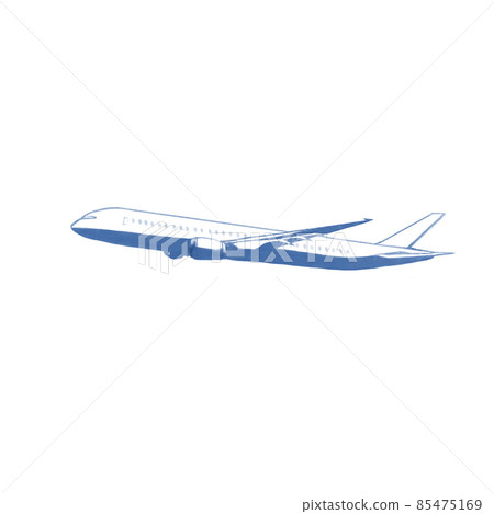 飛行飛機的水彩插圖 飛行飛機的水彩插圖 85475169