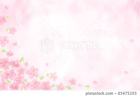 葉櫻花的背景插圖 85475203