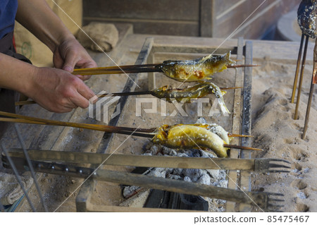 Japanese Fishes grilling, Delicious traditional food in Japan. Japanese Fishes grilling, Delicious traditional food in Japan. 85475467