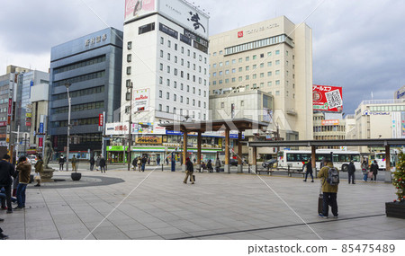 Nagano, Japan - Dec 15 ,2019 : View of Nagano Station (Nagano-eki), a railway station in Nagano City, Japan on Dec 15 ,2019. Nagano, Japan - Dec 15 ,2019 : View of Nagano Station (Nagano-eki), a railway station in Nagano City, Japan on Dec 15 ,2019. 85475489