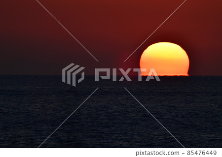 Sunset from Akashi Kaikyo Bridge over Dharma Sun Sunset from Akashi Kaikyo Bridge over Dharma Sun 85476449