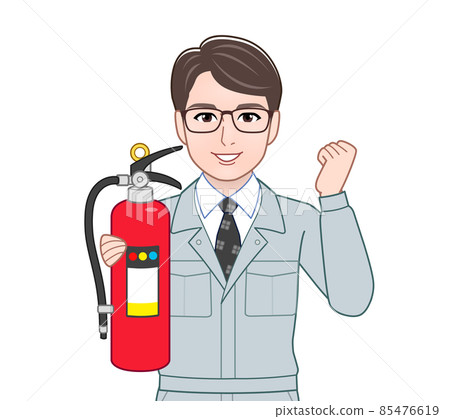 A man wearing work clothes and working 85476619
