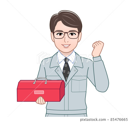 A man wearing work clothes and working 85476665