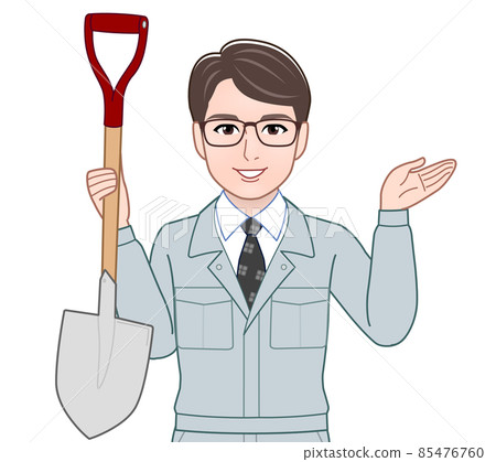 一個穿著工作服工作的男人 85476760