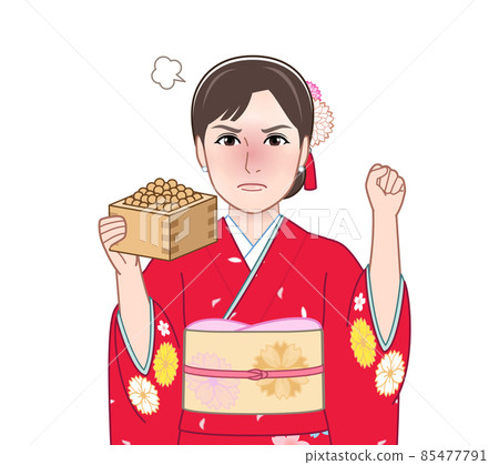 紅色和服的女性 紅色和服的女性 85477791