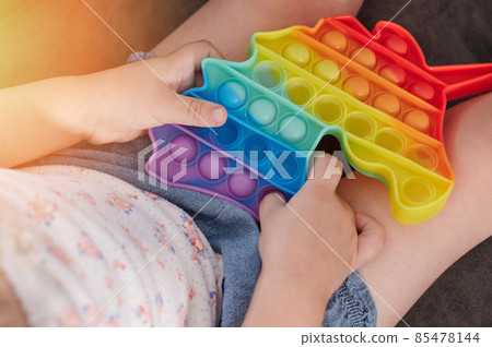Push colorful bubble in popit toy 85478144