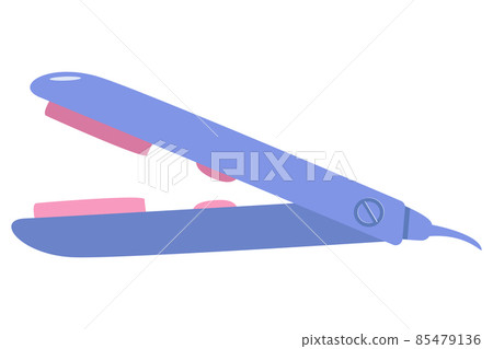 Hair straightener icon, Hot electric iron for straightening hair. vector illustration of folded scissors, doodle style, isolated on white 85479136