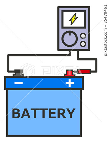 檢查時用測試儀檢查電池電壓的示意圖 85479461