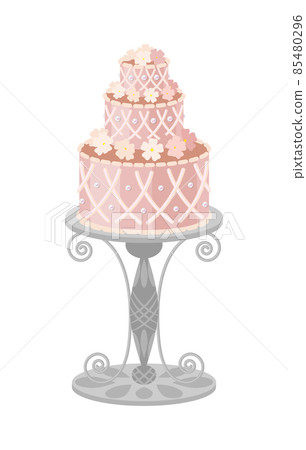 Wedding Cake Illustration Wedding Cake Illustration 85480296