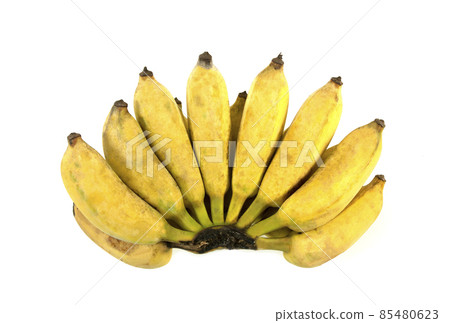 Banana Namwa isolated on a white background Banana Namwa isolated on a white background 85480623