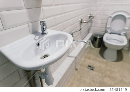 Toilet and Washroom in modern hospital, bathroom Toilet and Washroom in modern hospital, bathroom 85481349