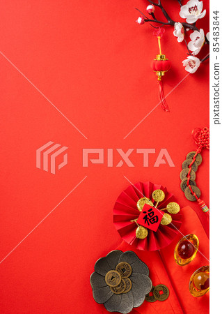 Chinese new year new year red envelope decoration background Chines new year background 85483844
