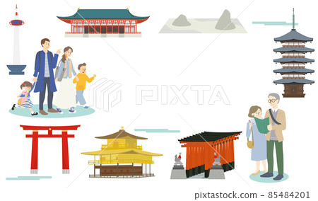 一家人在京都著名的觀光景點散步 85484201