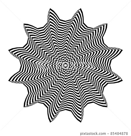 Abstract circle op art pattern with 3D illusion effect. Abstract circle op art pattern with 3D illusion effect. 85484878
