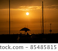 Romantic sunset at the harbor 85485815