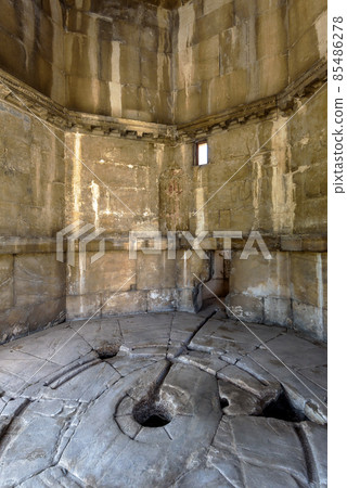 Inside the Tower of Winds or Aerides in Roman Agora, Athens, Greece Inside the Tower of Winds or Aerides in Roman Agora, Athens, Greece 85486278