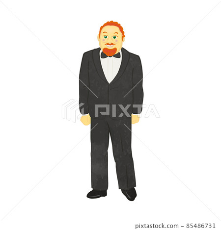 系黑色領帶的澀男01 85486731