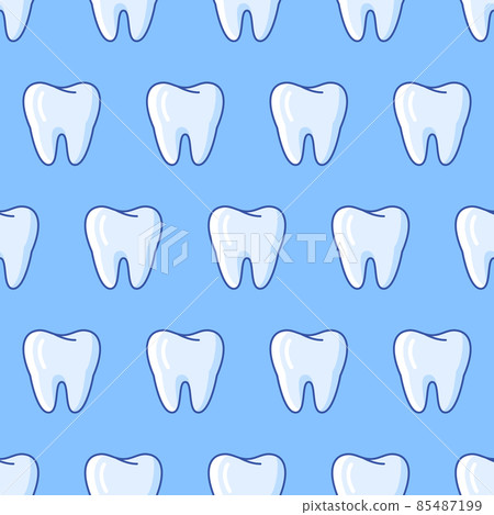Seamless pattern with teeth. Dentistry and health care background. Stomatology medical illustration. Seamless pattern with teeth. Dentistry and health care background. Stomatology medical illustration. 85487199