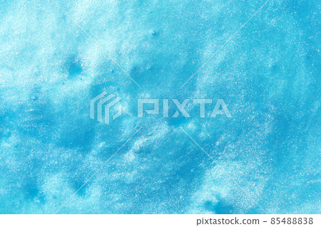 Closeup view of blue slime as background. Antistress toy 85488838