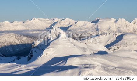 Aerial View from an Airplane of a famous Mountain Peak, Black Tusk 85488999