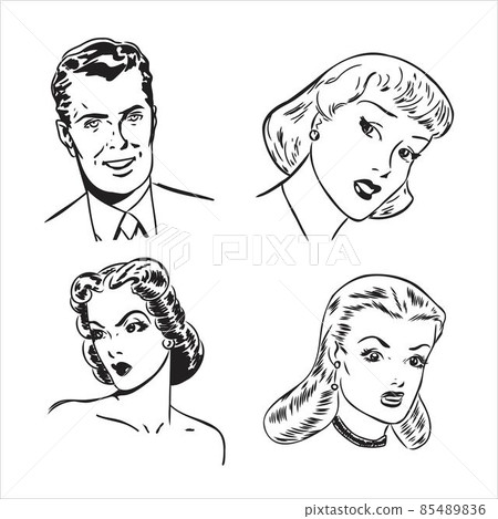 Vector . Comic Book Characters Stylization comic book character vector 85489836