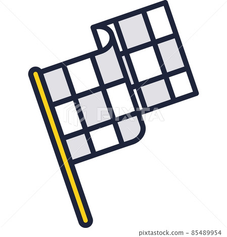 Referee flag icon vector isolated on white Referee flag icon vector isolated on white 85489954