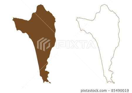 Phu Quoc island (Socialist Republic of Vietnam, Kien Giang Province) map vector illustration, scribble sketch Phu Quo c map Phu Quoc island (Socialist Republic of Vietnam, Kien Giang Province) map vector illustration, scribble sketch Phu Quo c map 85490019