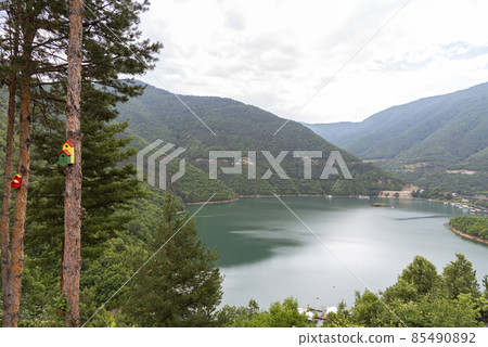 Green hills around Vacha dam. Green hills around Vacha dam. 85490892