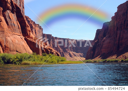 Rainbow on the Colorado River 85494724