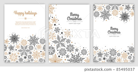 Merry Christmas artistic templates. Corporate Holiday cards and invitations. Winter frames and backgrounds design. Merry Christmas artistic templates. Corporate Holiday cards and invitations. Winter frames and backgrounds design. 85495037
