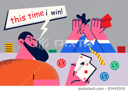Man gamer feel desperate to win in poker match  85495050