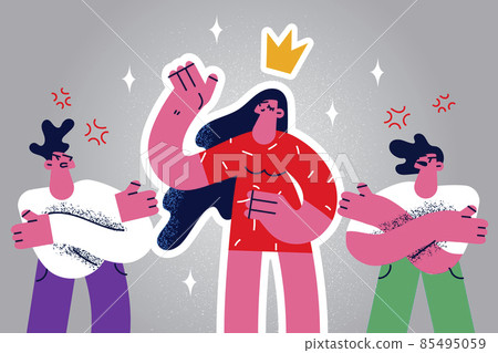 Angry colleagues jealous of successful female coworkers Angry colleagues jealous of successful female coworkers 85495059