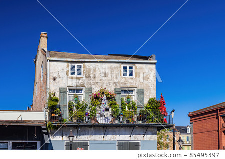 Daytime view of the beautiful historical building at French Quarter 85495397