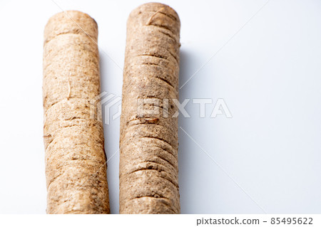 Up of burdock. (White background) Up of burdock. (White background) 85495622