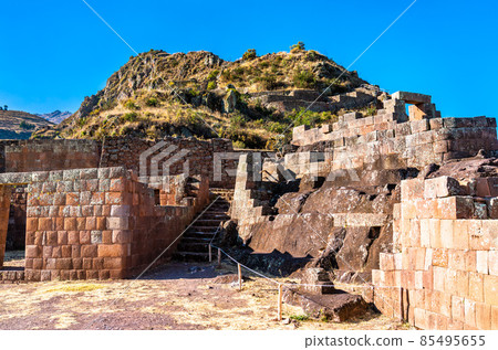 Inca ruins at Pisac in Peru Inca ruins at Pisac in Peru 85495655