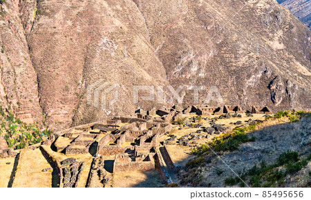 Inca ruins at Pisac in Peru Inca ruins at Pisac in Peru 85495656