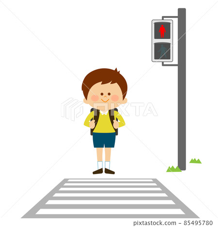 紅燈，一個停下等待的孩子 85495780