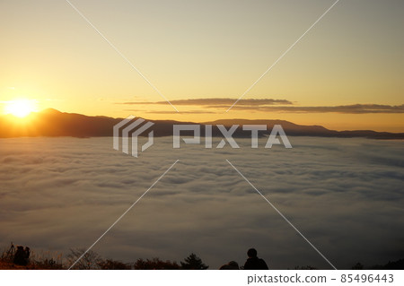 Sea of clouds in the autumn Tono basin Sea of clouds in the autumn Tono basin 85496443
