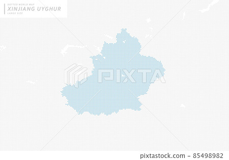 以新疆維吾爾自治區為中心的藍點圖 以新疆維吾爾自治區為中心的藍點圖 85498982