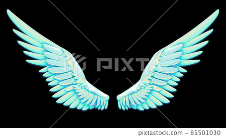 Wing Icon Bird Wing Into Blue Circle Stock Illustration - Download Image  Now - Logo, Abstract, Air Vehicle - iStock