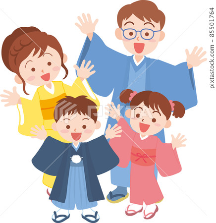 4個穿和服的好朋友 85501764